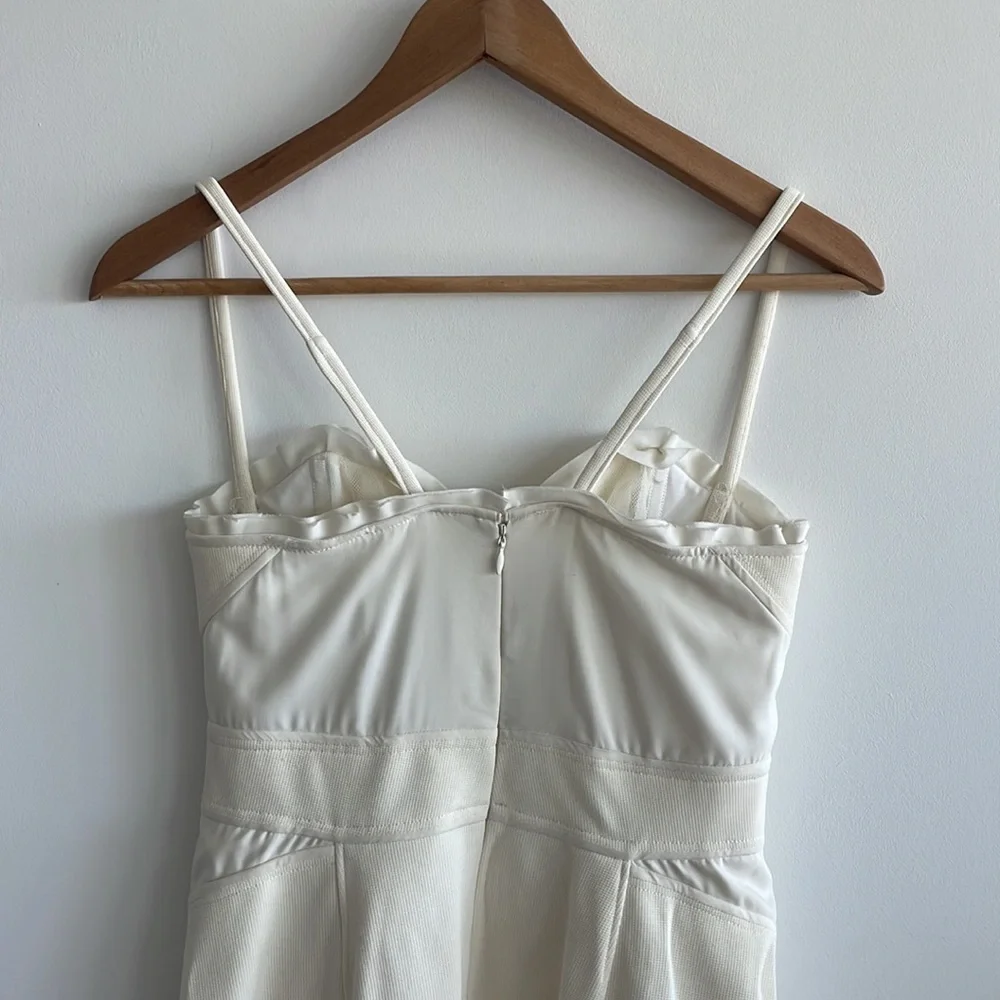 NWOT Zac Posen White Corset Dress with Sweetheart Neckline Size 6 - Picture 6 of 13